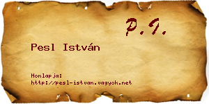 Pesl István névjegykártya
