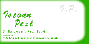 istvan pesl business card